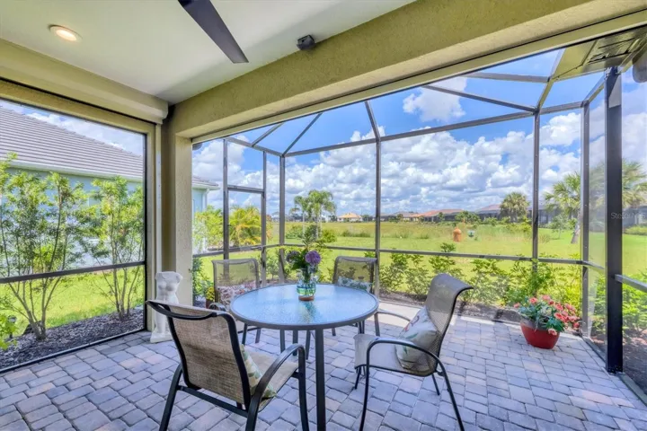 The sellers upgraded the extended lanai that overlooks a peaceful preserve.