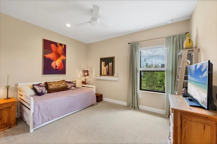 Bedroom two offers a walk-in closet.
