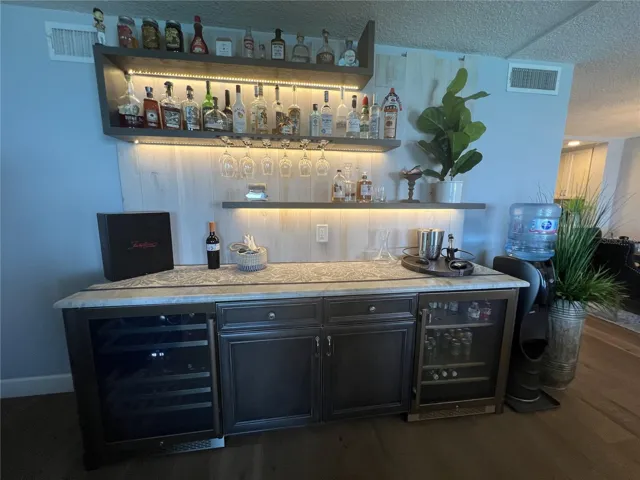 Full Bar with Wine Refrigerator