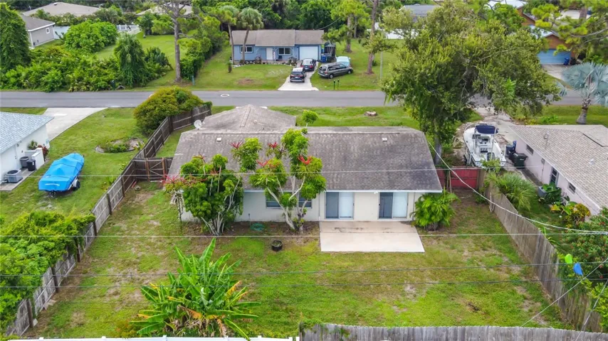 Aerial of back yard
