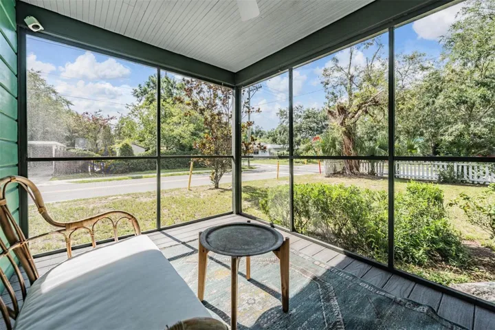 Front Porch has both front and side yard views