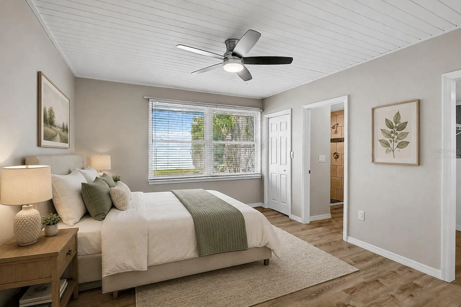 Primary Bedroom Ensuite Virtually Staged