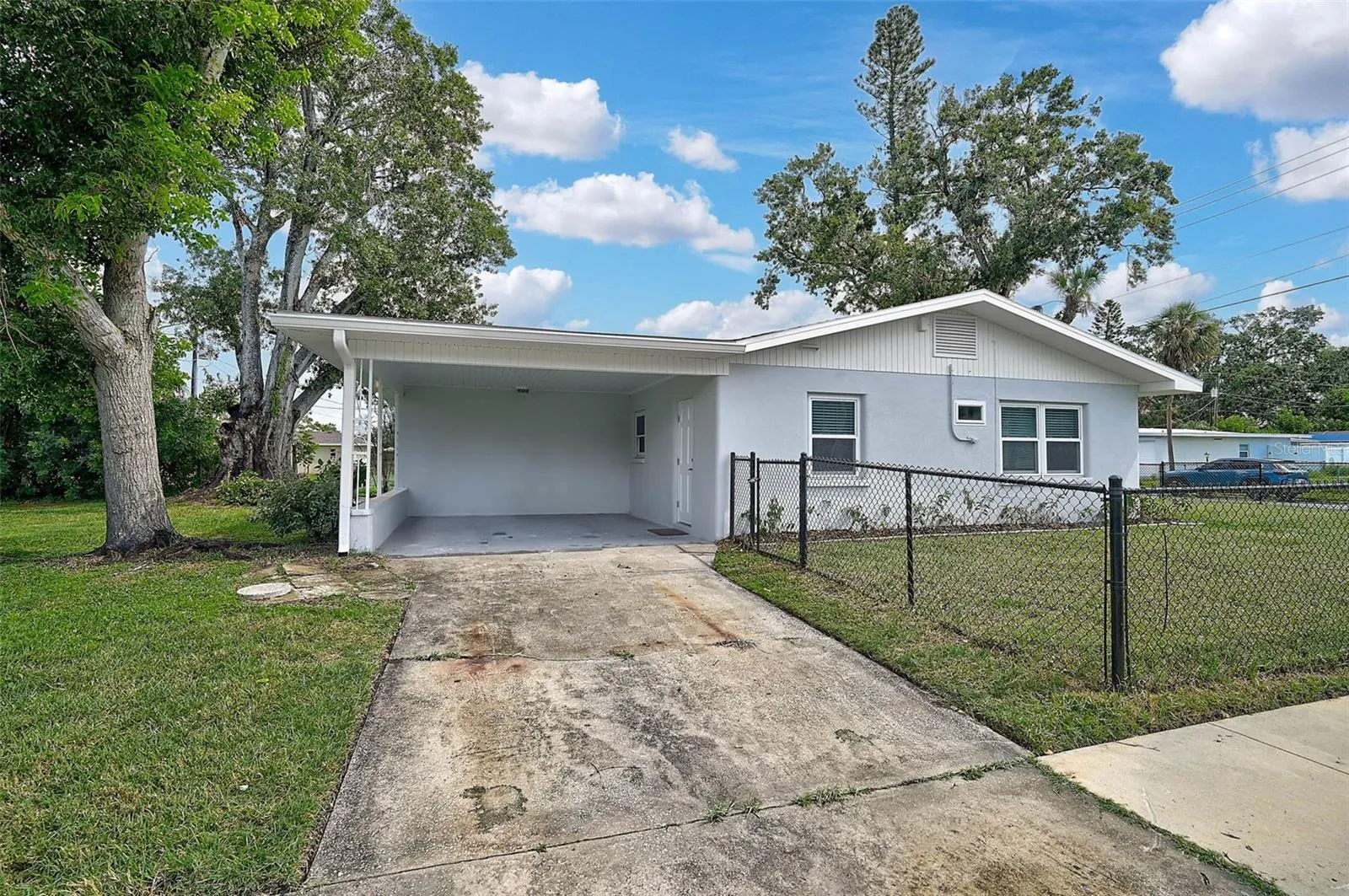 Carport on Side of Home