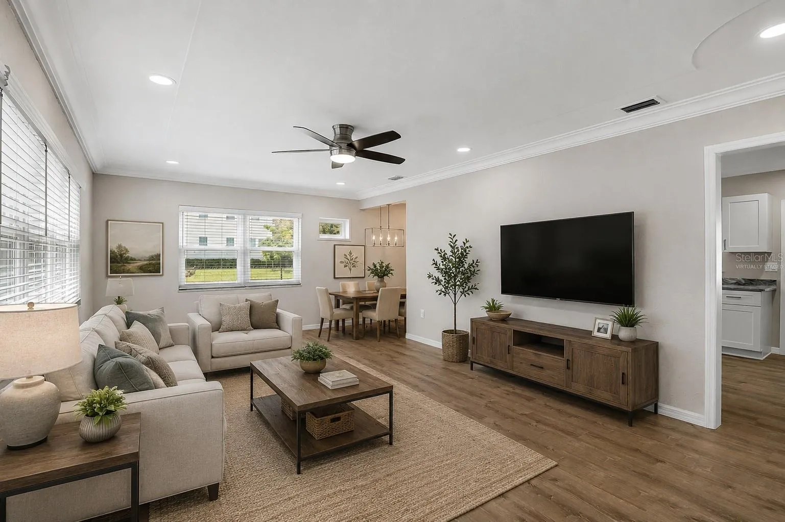 Living Room/Dining Room Virtually Staged