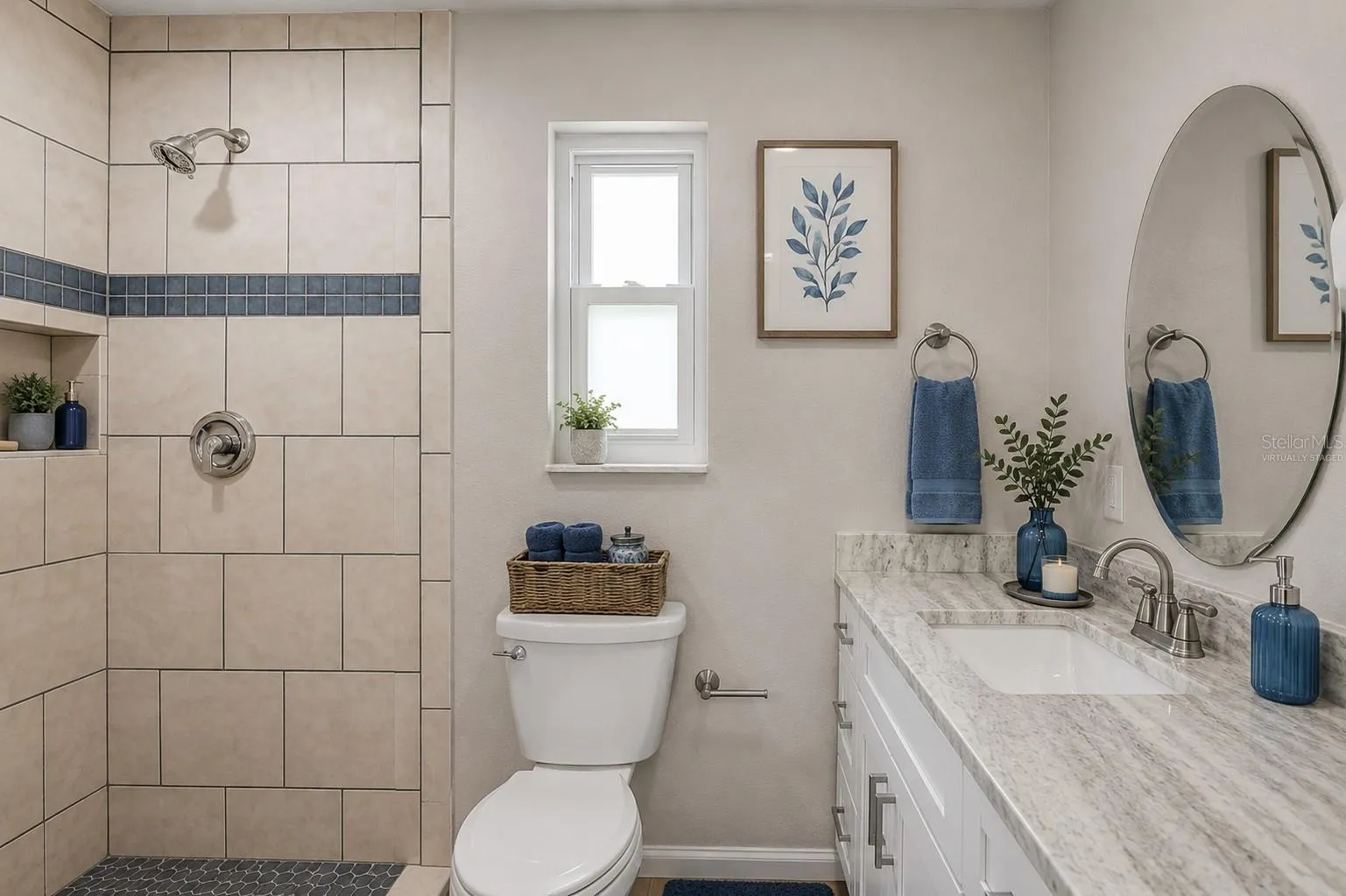 Primary Bathroom Virtually Staged