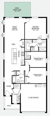 Floor Plan-Model home - actual features may vary.
