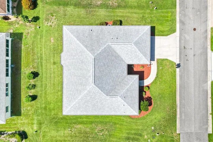 Overhead view of roof replaced 2021