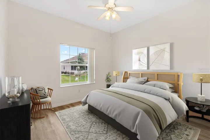 Virtually staged 2nd bedroom.