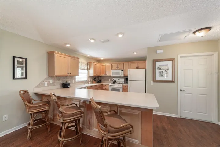 breakfast bar looking into kitchen