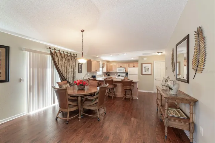 Living room looking into dining area