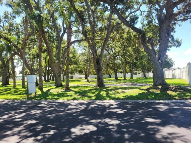Park with mature shade trees