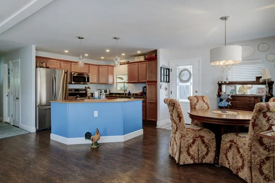 OPEN CONCEPT KITCHEN, DINING AND LIVING SPACE