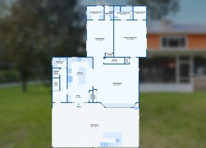 First floor of home