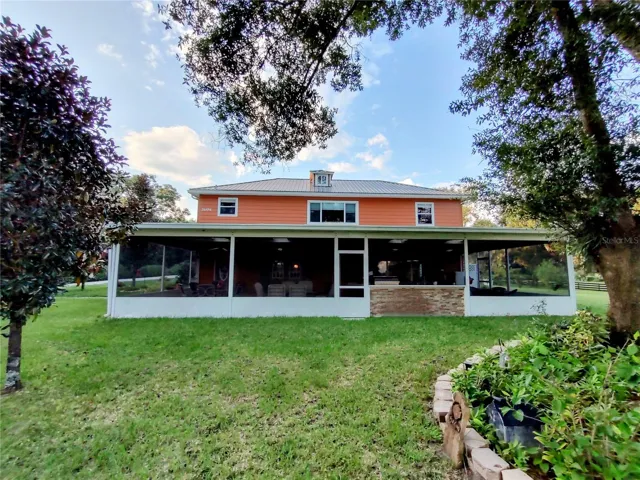 Exterior view of main residence within the expansive property