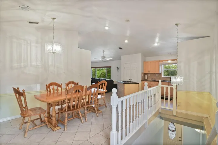 View from second floor looking toward staircase and lower level