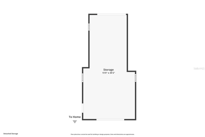 Floor Plan of Storage Building (15ft x 30ft)