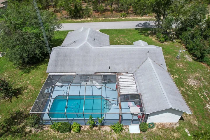 Overhead rear of property