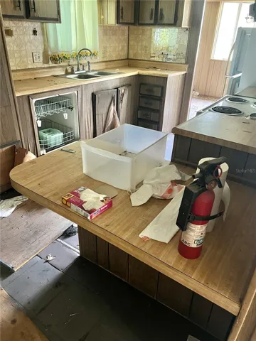 Some of the kitchen items may be salvageable.