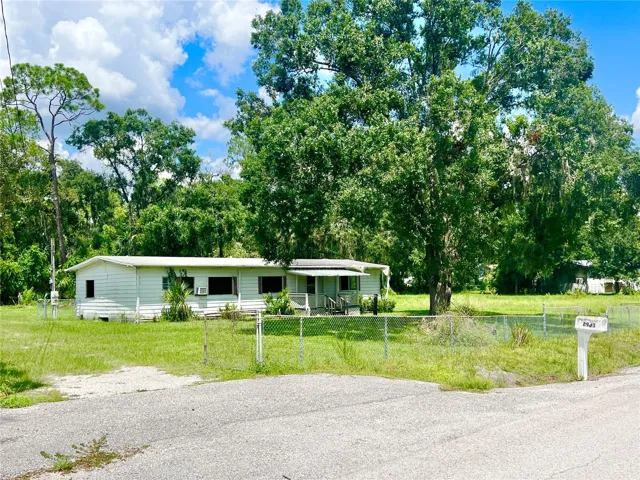 There is partial fencing at the entrance to the property, along Williams Blvd, as well as the left side of the home.