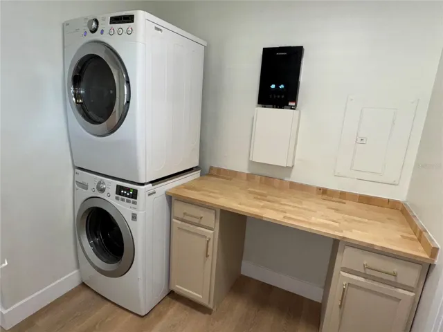 Laundry Room with Tankless Water Heater