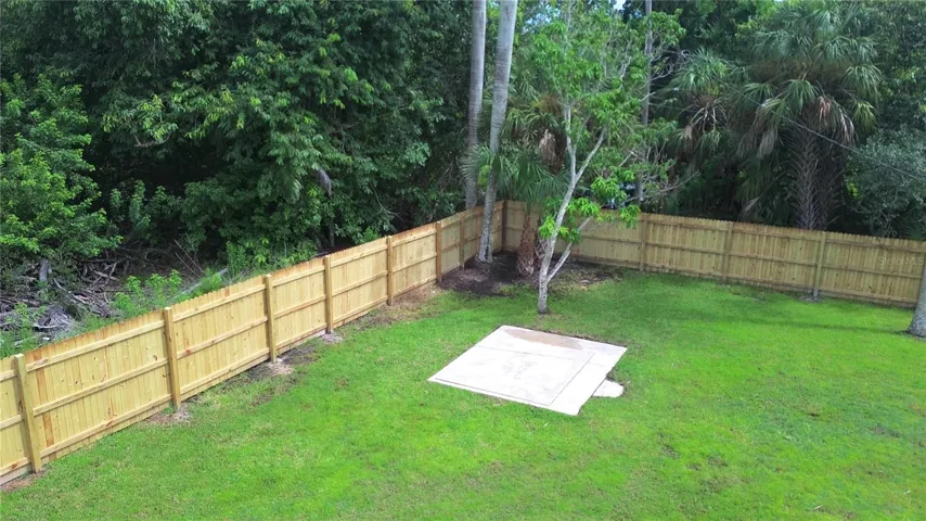 Shed slab in back yard