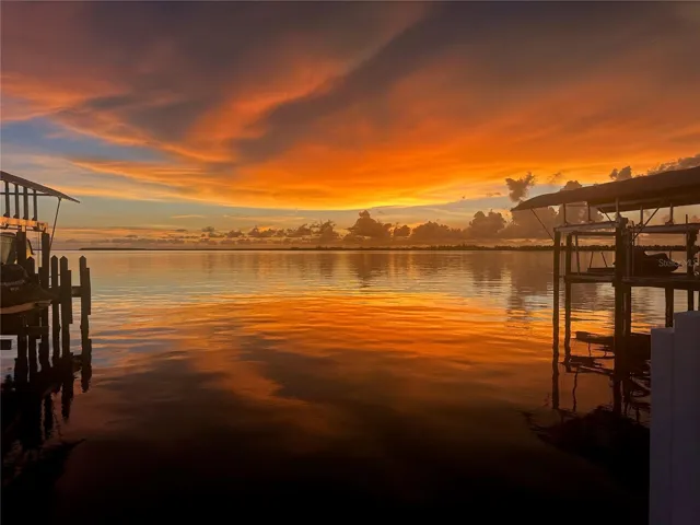 Sunset from pool