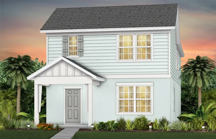 Exterior Design. Artistic rendering for this new construction home. Pictures are for illustrative purposes only. Elevations, colors and options may vary.