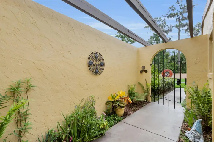 Courtyard gated entrance