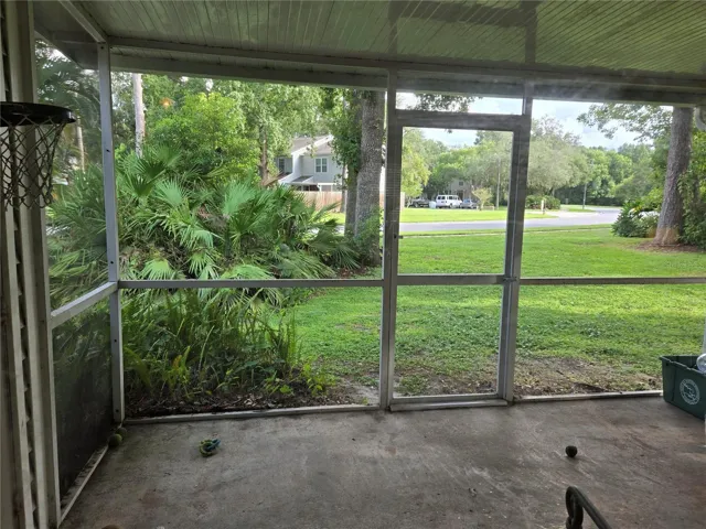 Screened In Patio with Storage
