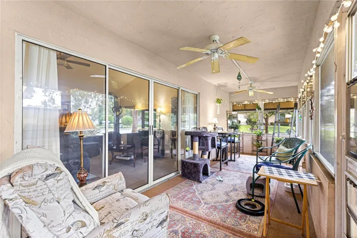 large shaded lanai