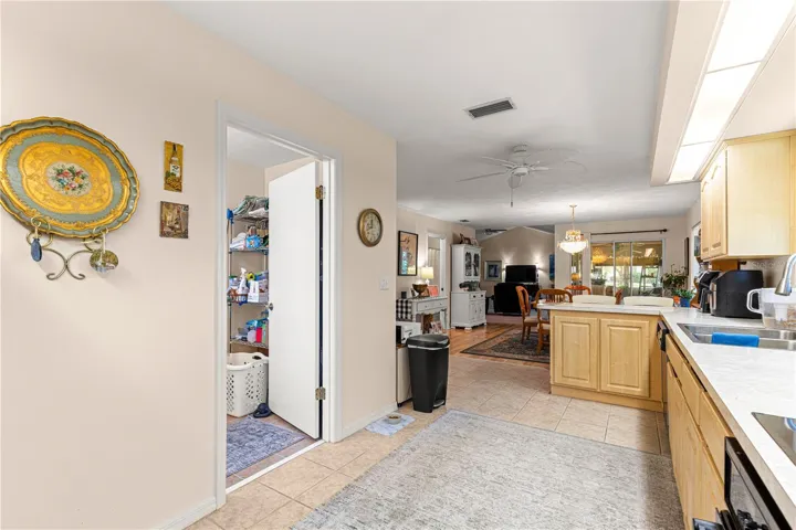 large counter in kitchen