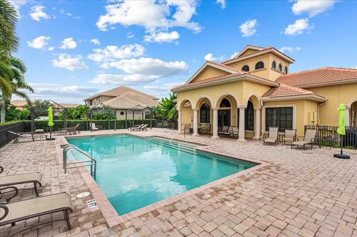 Community pool, club house also has a gym