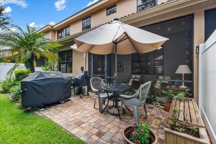 Plenty of space to entertain on the back patio