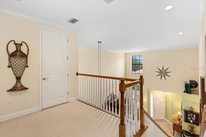 The landing area in the loft.  Large storage closet.