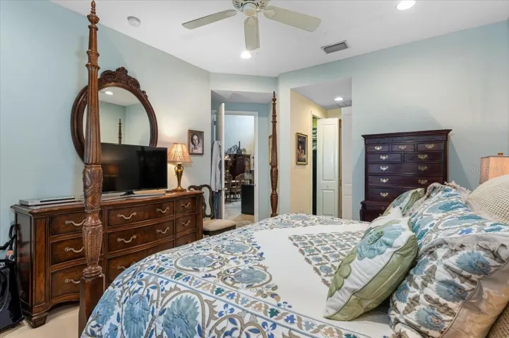 Primary bedroom with 2 walk in closets