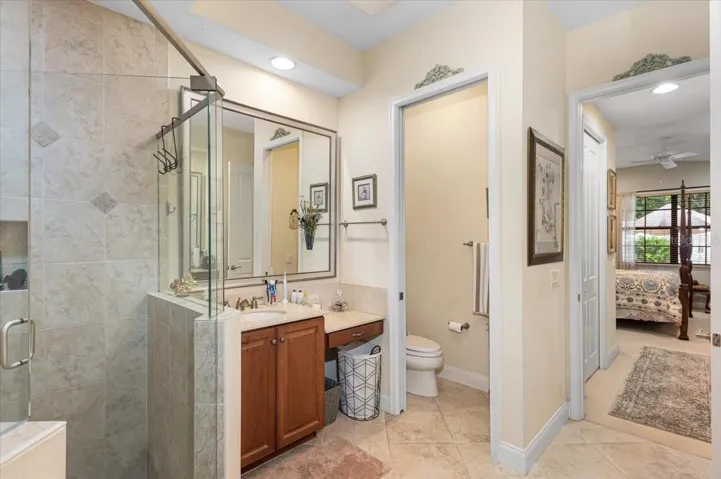 enclosed water closet for added privacy
