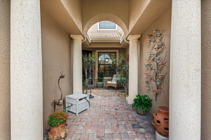 Private front entry.