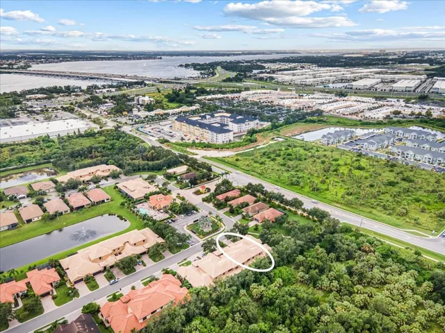 Located in the front of the development close to the pool.  The Bridge is the I-75 overpass.  Making this property conveniently close.  Ellenton Premium outlets is also pictured.