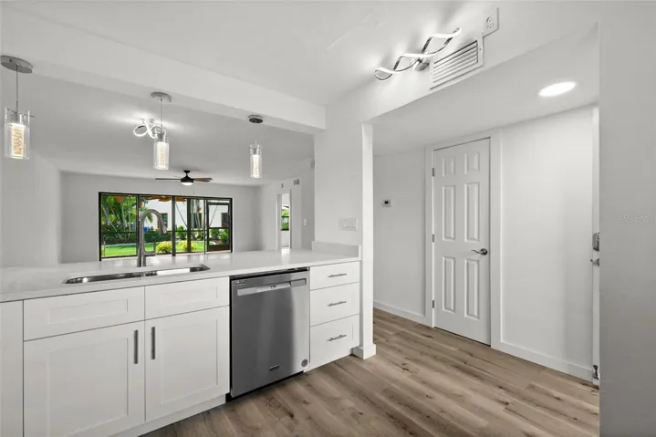 Kitchen with a view outside