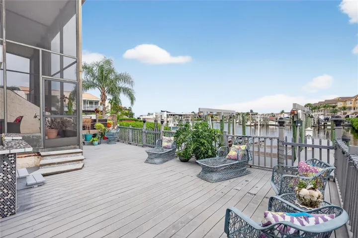 Huge patio for parties and watching sunsets.