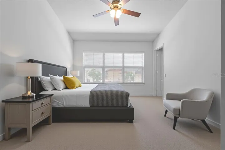 Virtually Staged Master Bedroom