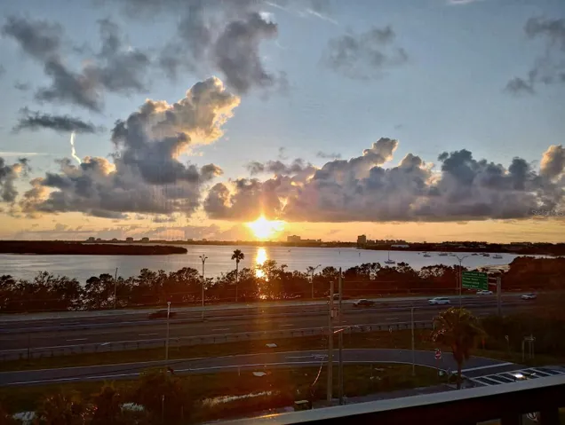Gorgeous sunset from your living room