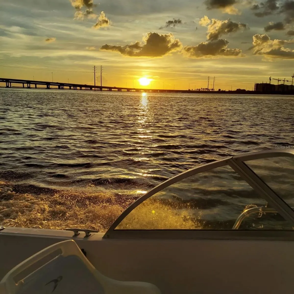 Sunsets on the water.