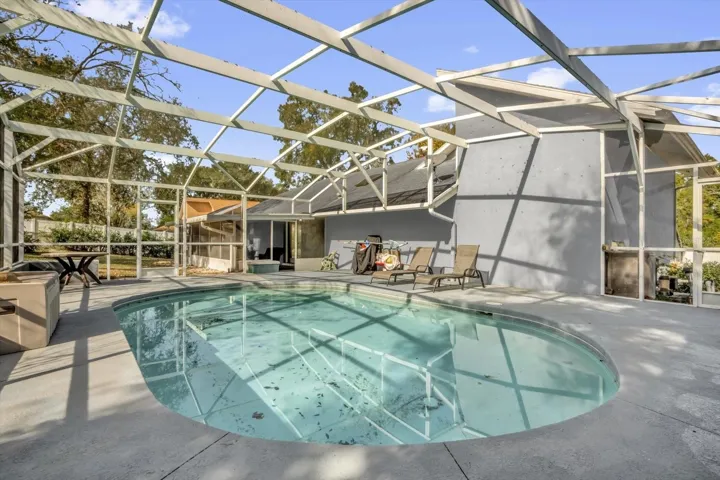 Caged pool