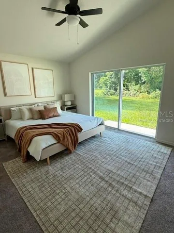 Primary bedroom, virtually staged