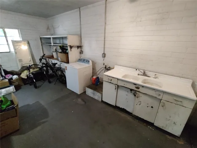 Laundry in garage