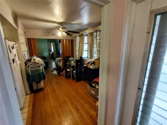 Door to apartment on right. Apartment kitchen to the left.