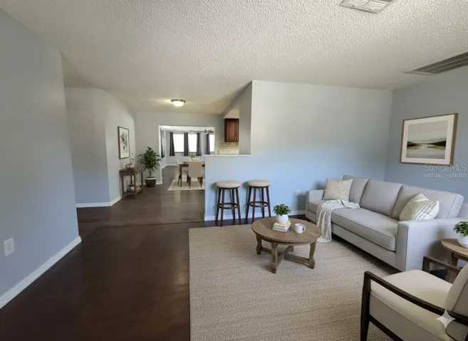 Virtually staged Living room