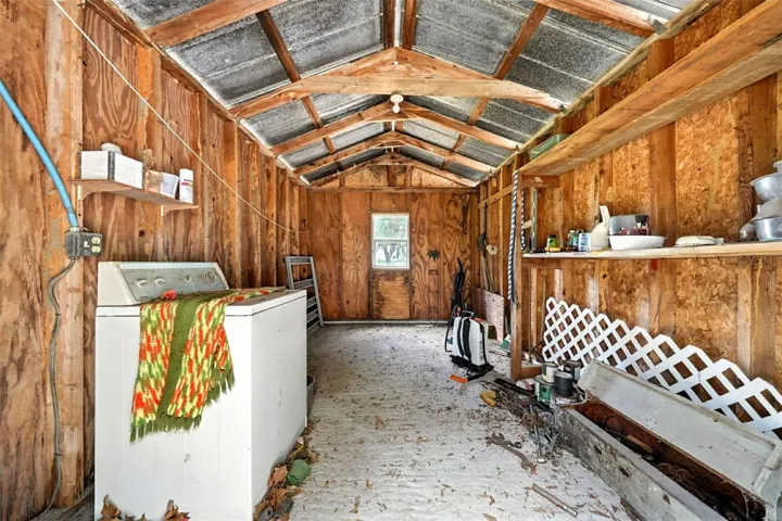 Inside of shed