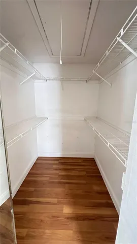 Walk-in closet in the primary bedroom